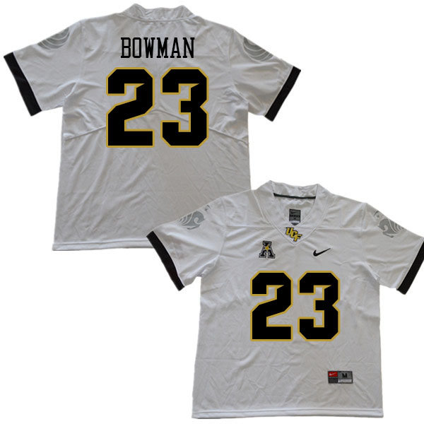 Men #23 Demarkcus Bowman UCF Knights College Football Jerseys Stitched Sale-White